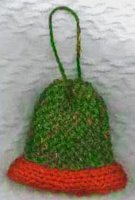 Knitting On The Net Knitted Christmas Bell Ornament